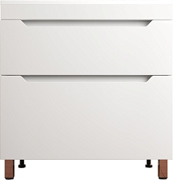 Style Line Тумба с раковиной Остин 80 белая матовая – фотография-1